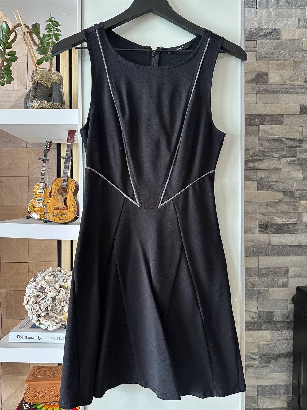 Tart Black Sleeveless Fit-and-Flare Mini Dress